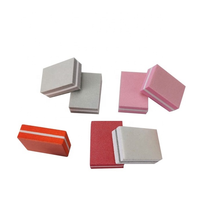 Manufacturer ODM White Nail Buffer Block Orange Mini Nail Sanding Block File For Salon Use Pink Mini Nail Sponge