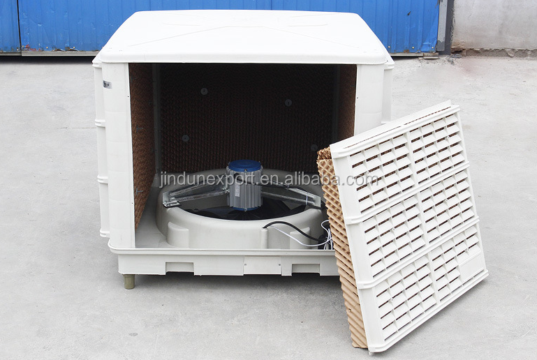 pedestal mounted water cooling Air Conditioner /Portable evaporative Air Cooler / greenhouse hot air exhaust cooler