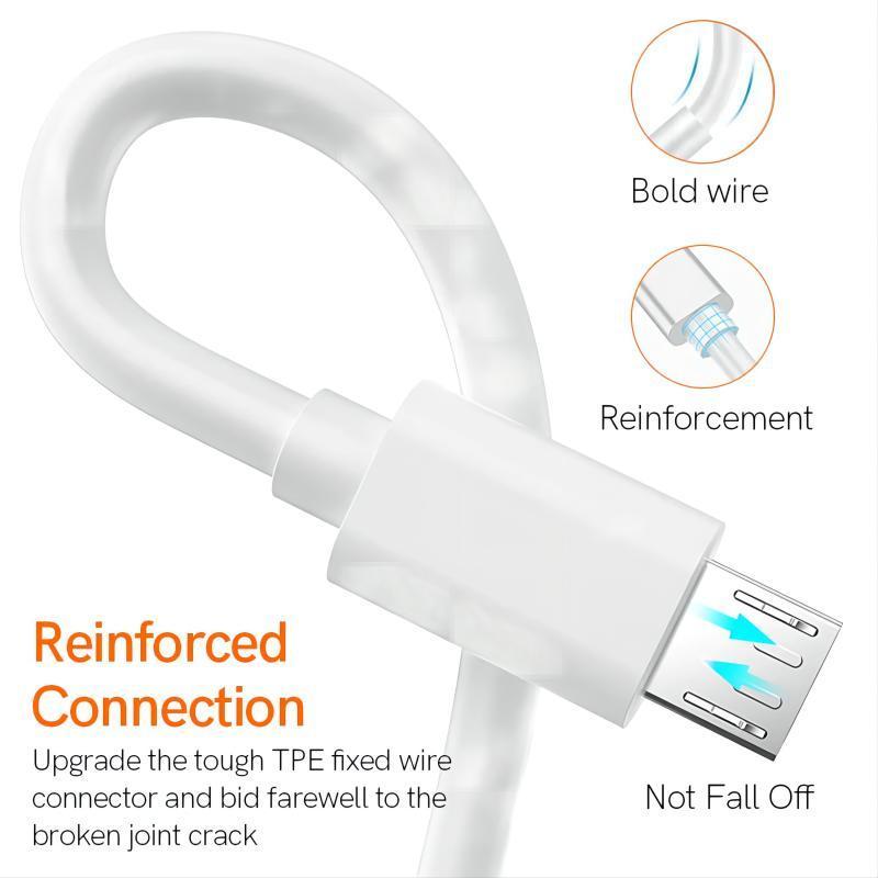 Custom Wholesale Mobile Phone 3A Fast Charging Cord Micro USB Charging Cable