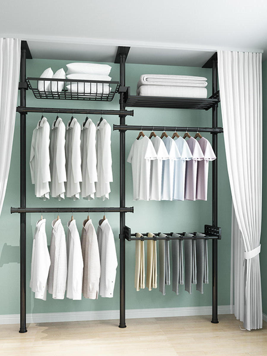 Factory wholesale Multipurpose Wardrobe System Modern Simple Open Wardrobe telescopic Portable Combination