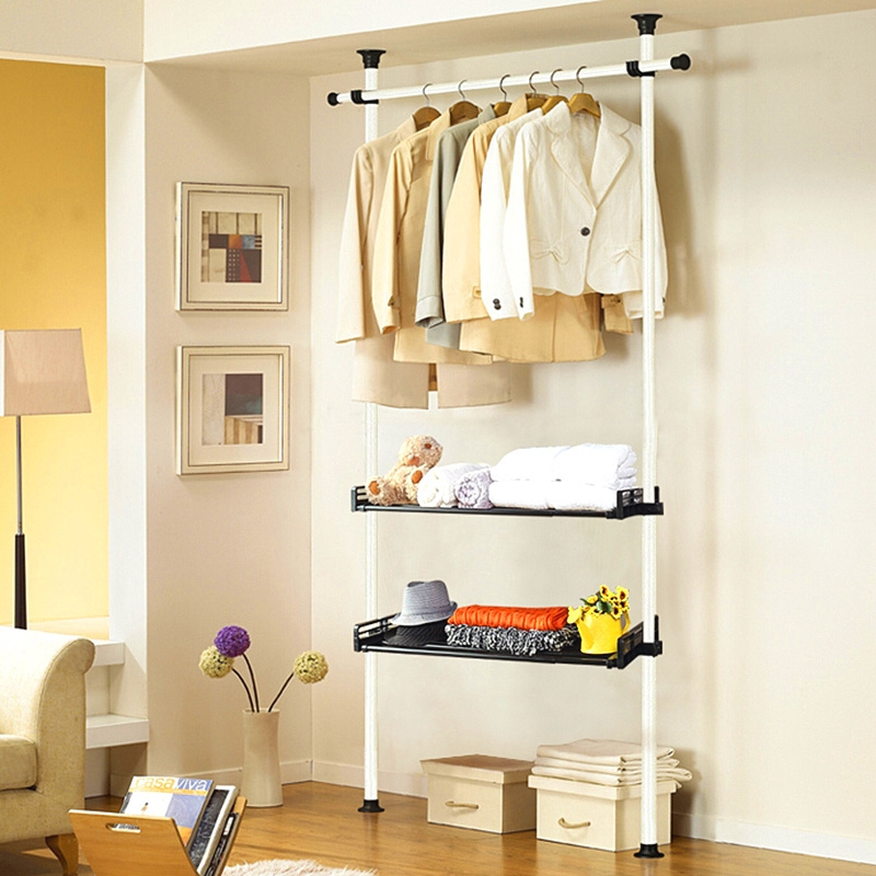 Portable Wardrobes Easy to disassemble Expandable Clothes bar rod Shelf Closet hot popular Assemble Portable Cabinet