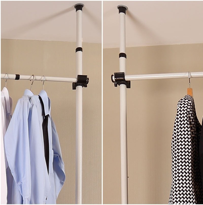 High quality Free Standing Closet System Garment Racks Wardrobe Floor to Ceiling Organizer