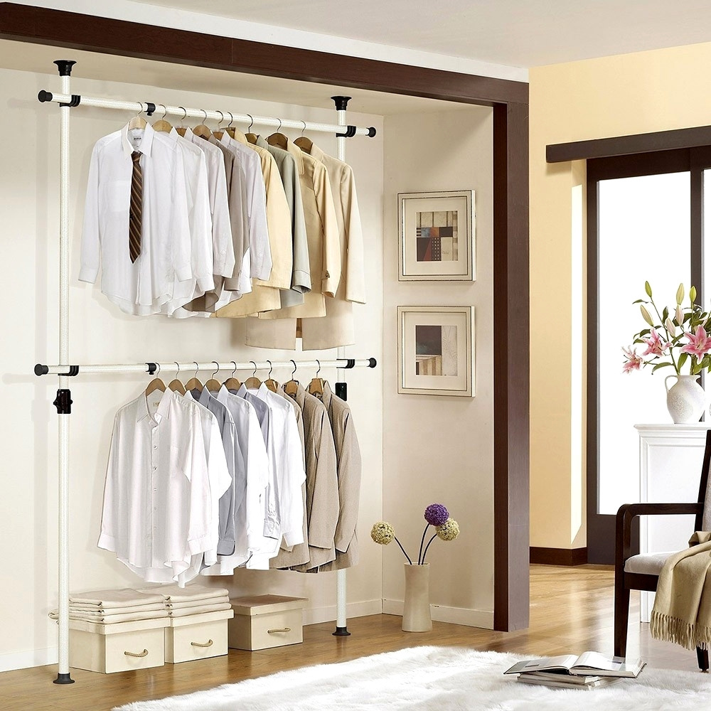 High quality Free Standing Closet System Garment Racks Wardrobe Floor to Ceiling Organizer