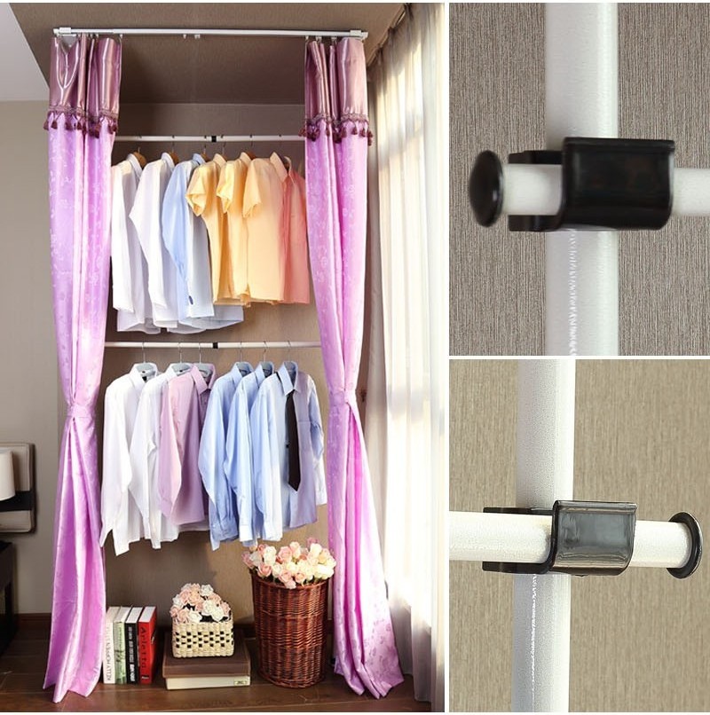 High quality Free Standing Closet System Garment Racks Wardrobe Floor to Ceiling Organizer