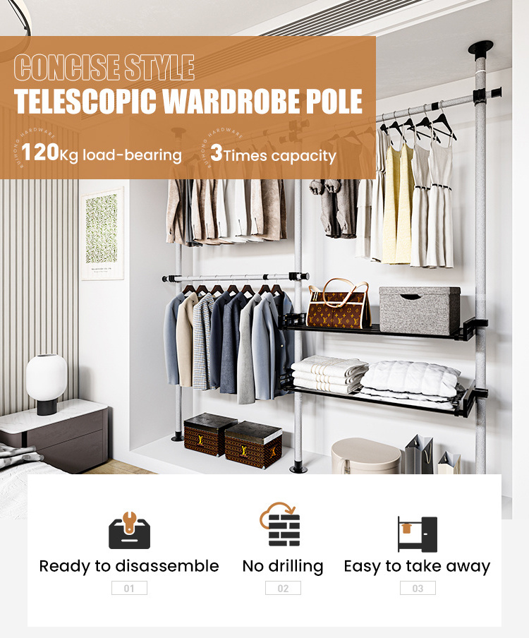 Wholesale Multipurpose Bedroom Wardrobe Closet Wardrobe System Simple Modern Open Simple Portable Combination Wardrobe