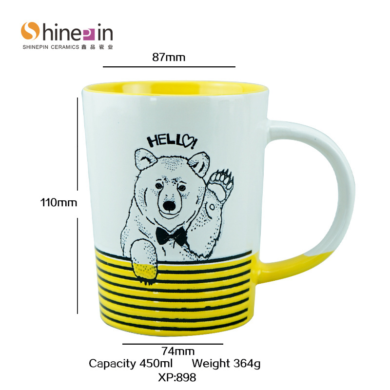 accept custom sublimation with handle portable ceramic mug sakura japanese porcelain teapot with tea cups cute mugs ceramic