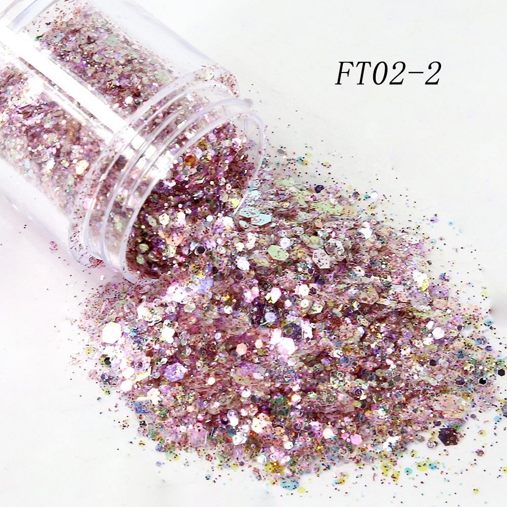 2023 top quality glitter wholesale bulk chunky cosmetic nail art opal red purple glitter