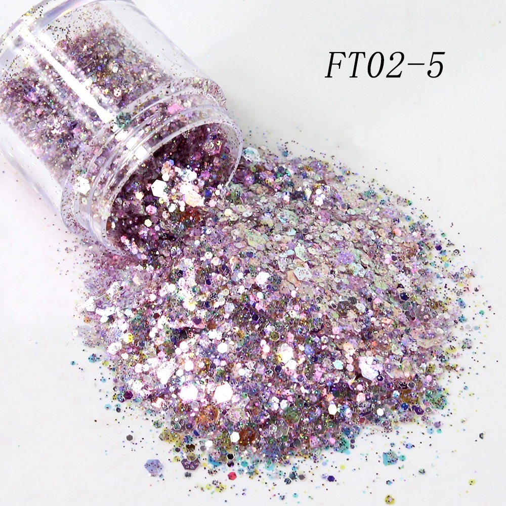 2023 top quality glitter wholesale bulk chunky cosmetic nail art opal red purple glitter