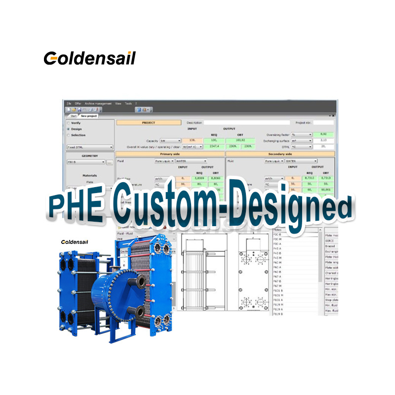 Industrial stainless steel gasket phe plate and frame heat exchangers