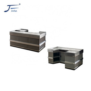 Factory Wholesale Supermarket store stainless steel checkout cashier cash counter