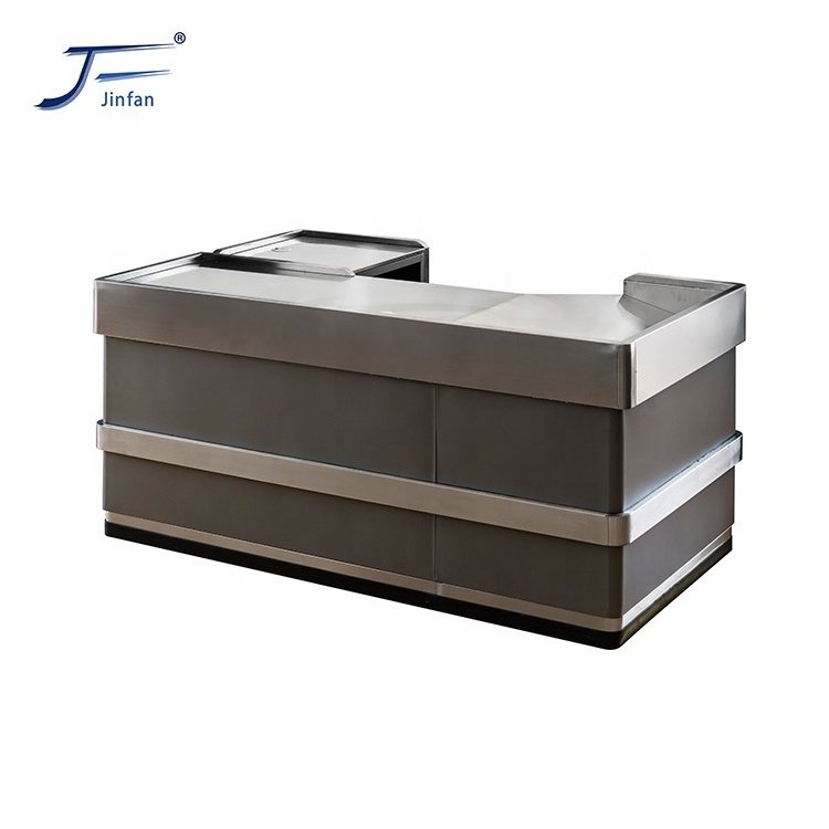 Factory Wholesale Supermarket store stainless steel checkout cashier cash counter