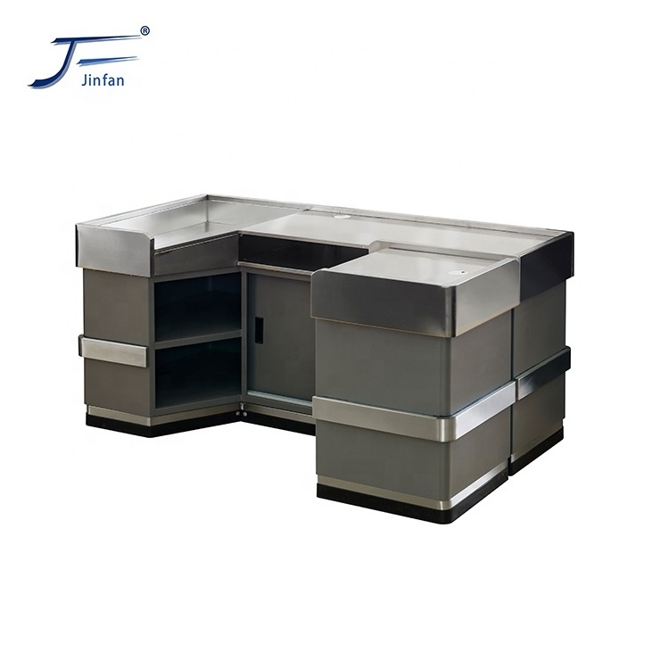 Factory Wholesale Supermarket store stainless steel checkout cashier cash counter