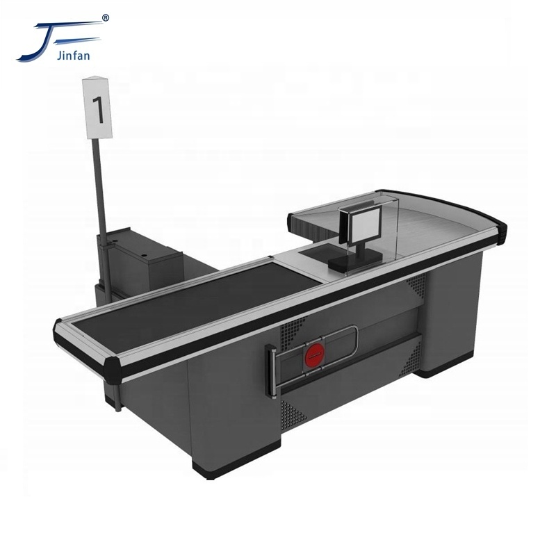 Factory Wholesale Supermarket store stainless steel checkout cashier cash counter