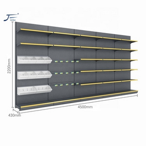 Customized Small Grocery Shelves Metal Store wall Shelves display stand