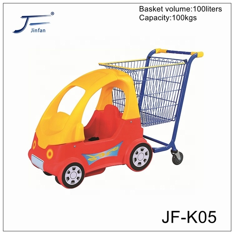 supermarket Shopping Mall Kids Children Plastic Trolley Car Baby Shopping Cart