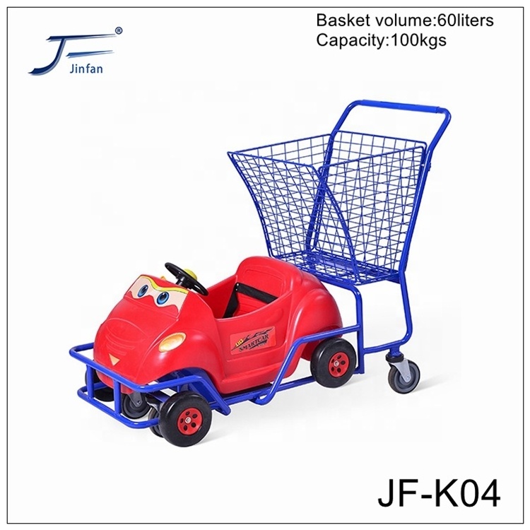 supermarket Shopping Mall Kids Children Plastic Trolley Car Baby Shopping Cart