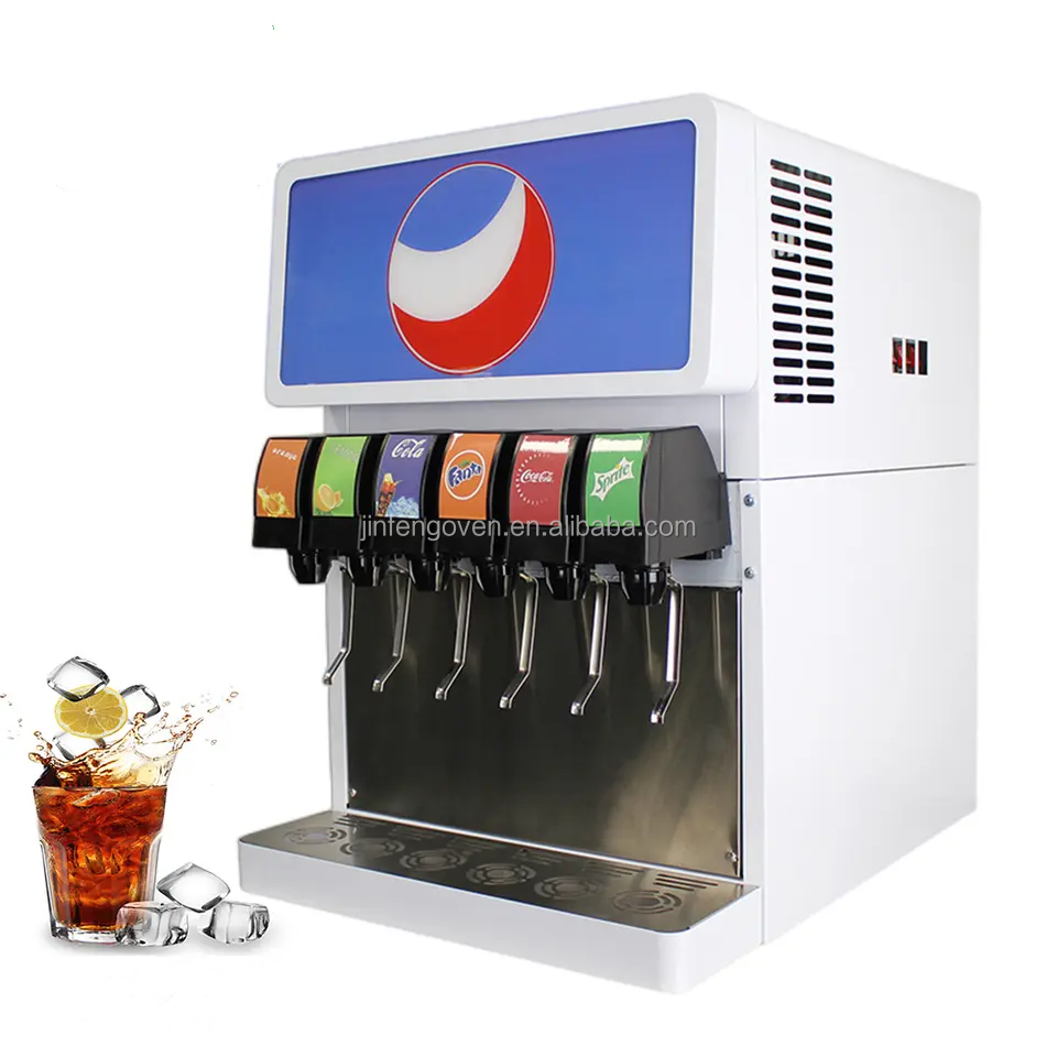 Restaurant Commercial 6 Flavour Carbonated Beverage Fountain Soda Machines / Soda Fountain Dispenser