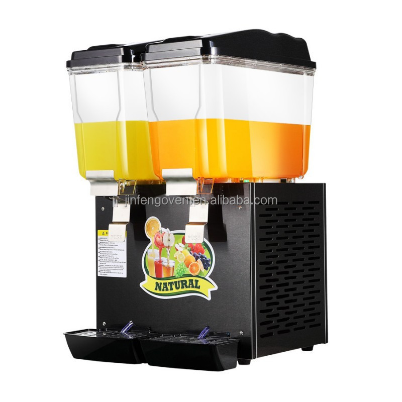 16L 32L restaurant commercial cold hot beverage dispenser / electric 2 tanks juice dispenser / beverage machine