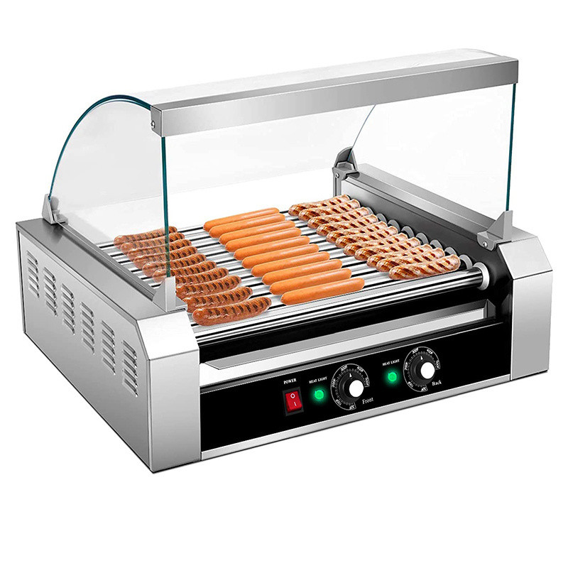 Snack Machine Restaurant Supplies Electric Hot Dog 7/9/11 Roller Grill / Hot Dog Machine Warmer