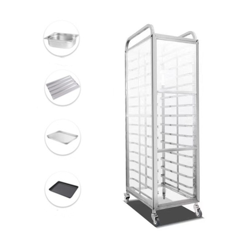 Bakery Restaurant kitchen equipment Cooling Tray Rack high stainless steel Baking tray trolley with 15 Trays