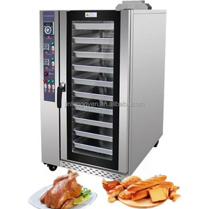 220 V 10 trays stainless steel small electric biscuit pastry baking  hot air convection oven