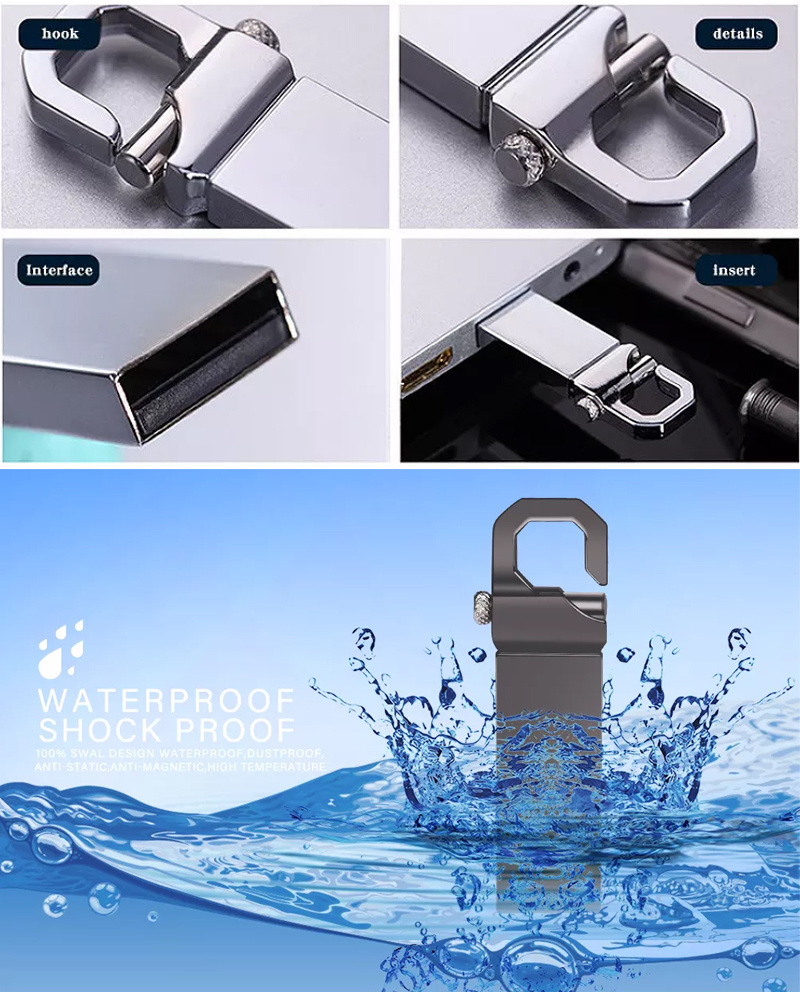 High Speed USB 2.0 3.0 Flash Drive 1Tb 2Tb Key Chain Style Metal Usb Flash Drive Stick 2Gb 4Gb 8Gb 16Gb 32Gb 64Gb Key U Disk