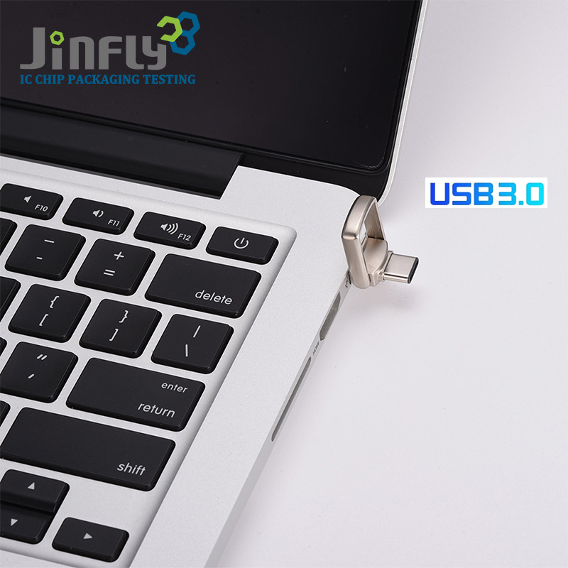 Factory Direct Sale 2 In 1 Usb Flash Drive 8Gb 16Gb 32Gb 64Gb 128Gb 3.0 Type-C Usb Car Key