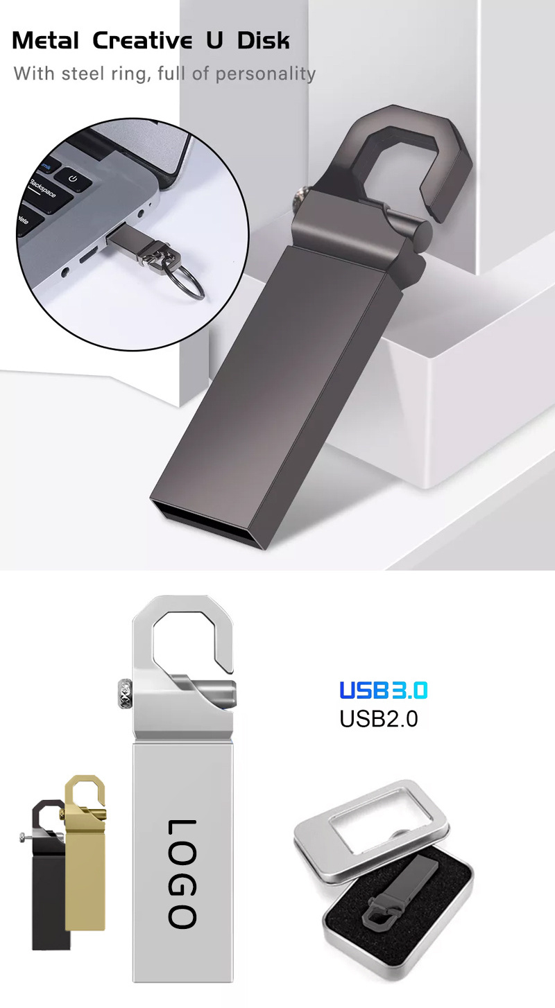 High Speed USB 2.0 3.0 Flash Drive 1Tb 2Tb Key Chain Style Metal Usb Flash Drive Stick 2Gb 4Gb 8Gb 16Gb 32Gb 64Gb Key U Disk