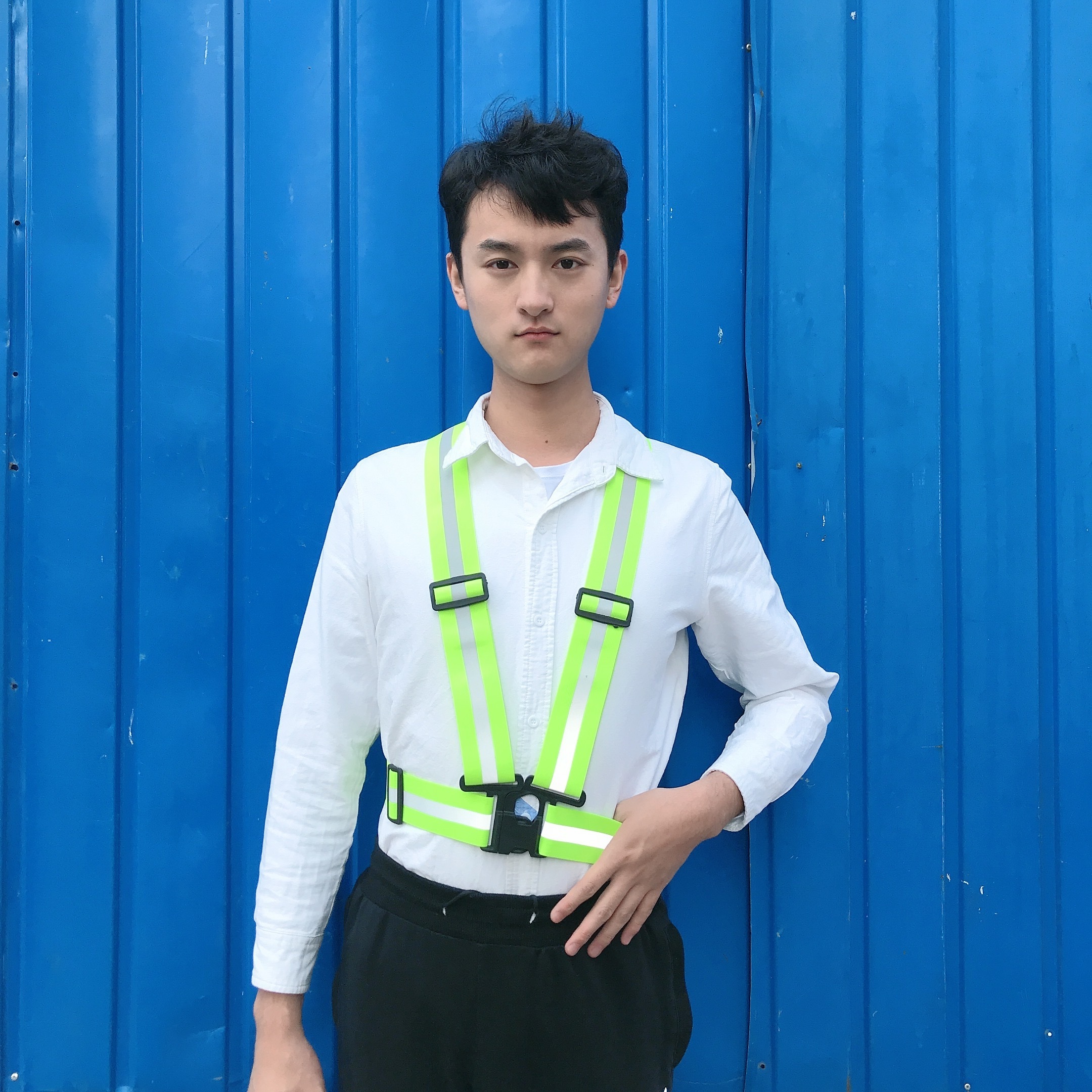 Reflective vest high vision safety clothing night running high reflective warning jacket outdoor construction can be customized