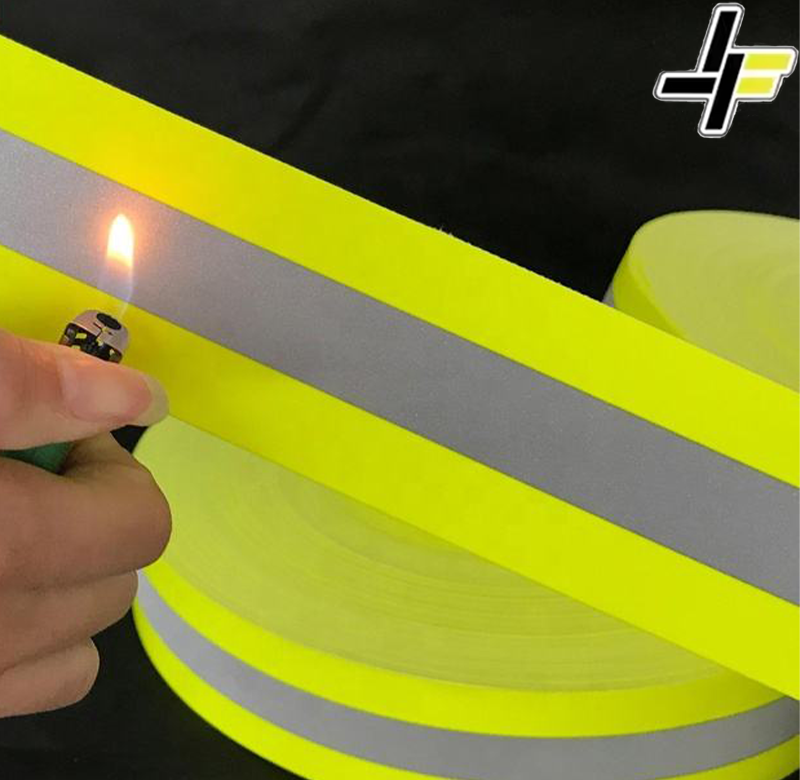 2024 Hot sale hi vis safety Materials Durable High Visibility Warning Safety Reflective Ribbon Stripe hi vis safety woven tape