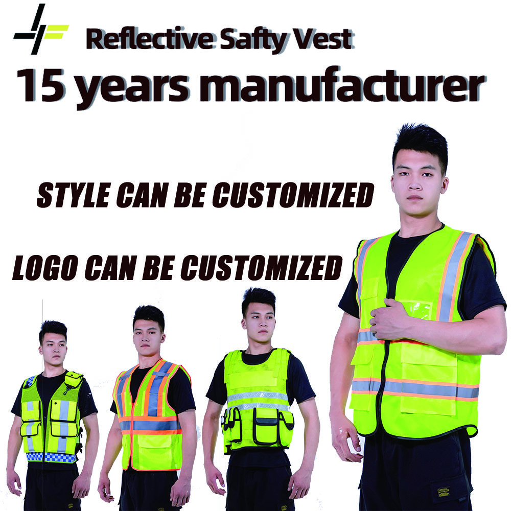 Safety clothing high visibility jacket outdoor high reflective safety clothing road reflective vest can be customized