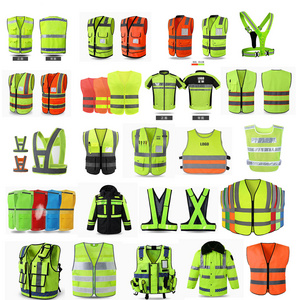 Safety clothing high visibility jacket outdoor high reflective safety clothing road reflective vest can be customized