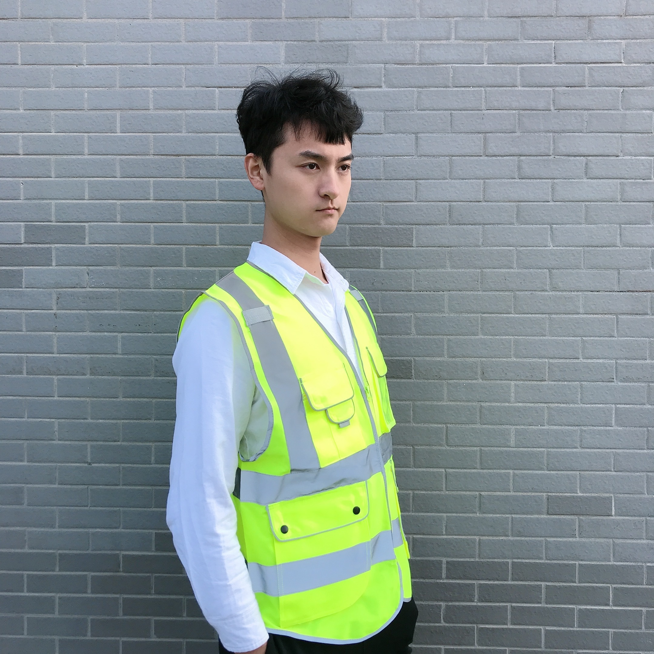 High visibility safety clothing men's reflective vest road safety clothing custom reflective safety jacket