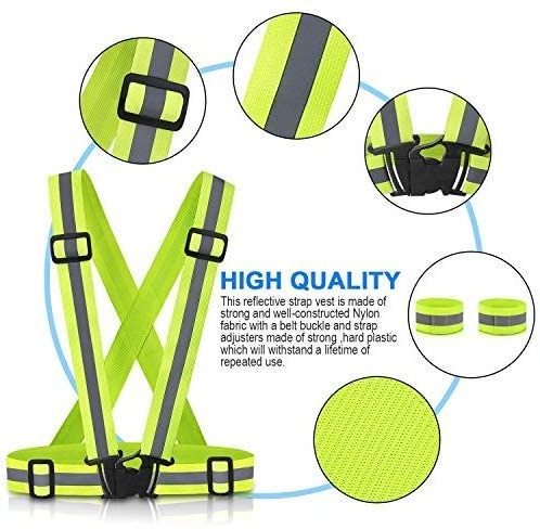 Hot selling Elastic Safety Reflective Jogging Running Adjustable Cross Vest