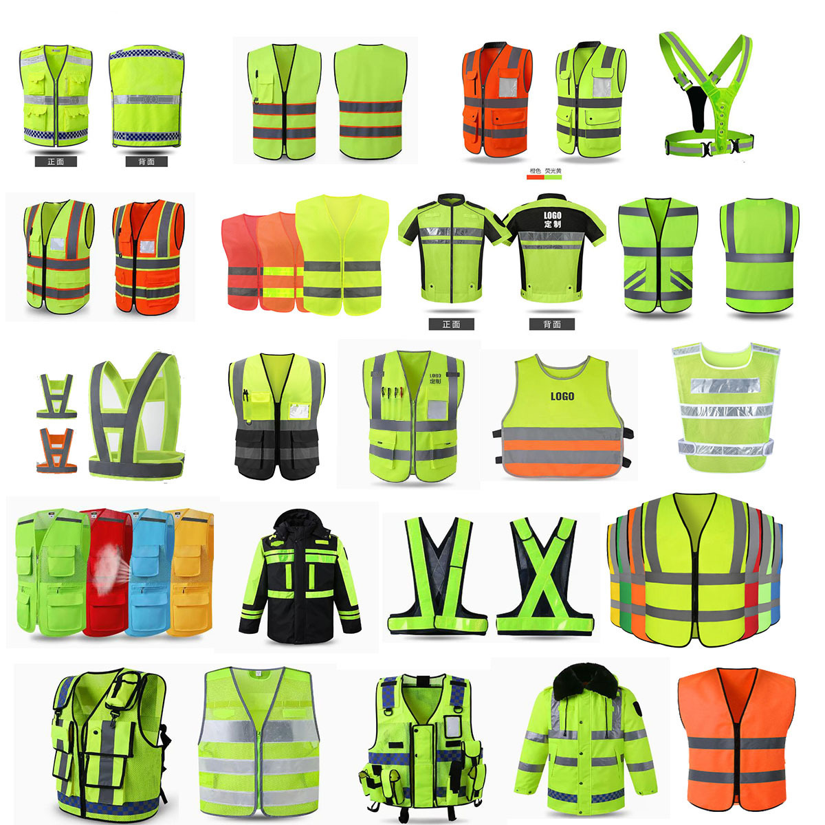 Attractive price new type High visibility Multi Pocket Mesh reflective safety vest