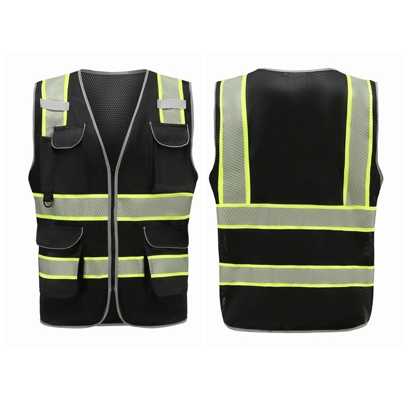 safety vest Yellow high visibility vest custom sign building safety reflective short sleeves oem odm factory price