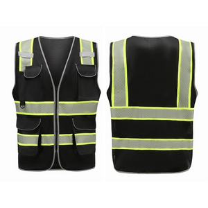 safety vest Yellow high visibility vest custom sign building safety reflective short sleeves oem odm factory price