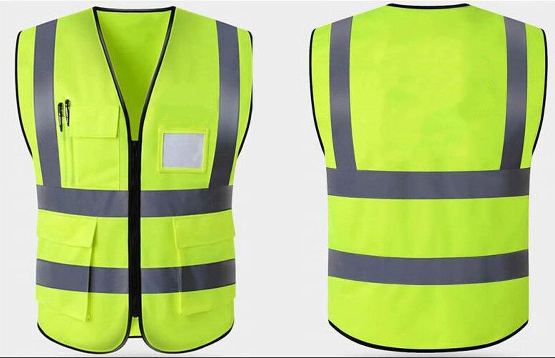 safety vest Yellow high visibility vest custom sign building safety reflective short sleeves oem odm factory price