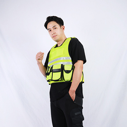 custom high visibility traffic tactical safety green reflective vest