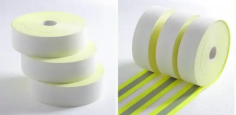 2024 Hot sale hi vis safety Materials Durable High Visibility Warning Safety Reflective Ribbon Stripe hi vis safety woven tape