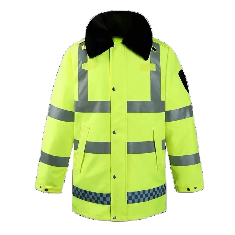 Hot sale Hi vis long sleeves protective working safety reflective vest with clear reflective straps