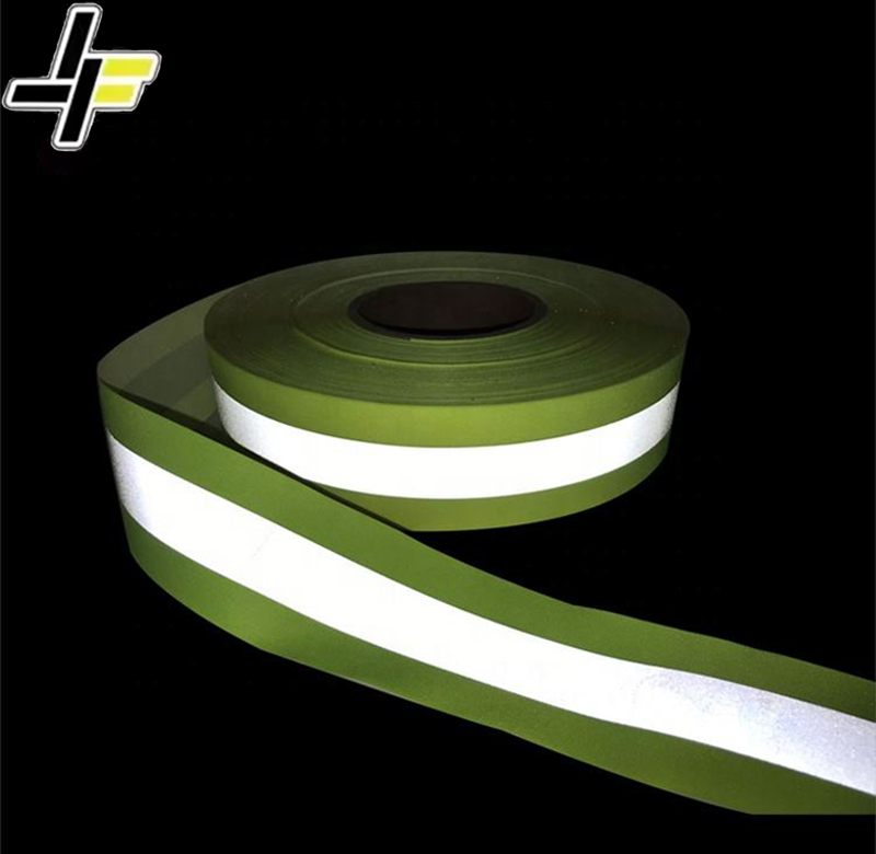 2024 Hot sale hi vis safety Materials Durable High Visibility Warning Safety Reflective Ribbon Stripe hi vis safety woven tape