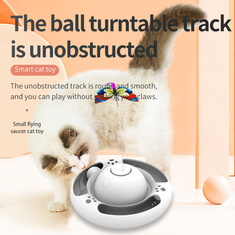 3 AA Batteries Required Interactive Automatic Tumbler Kitten Toy Butterfly Balls Electric Cat Toy