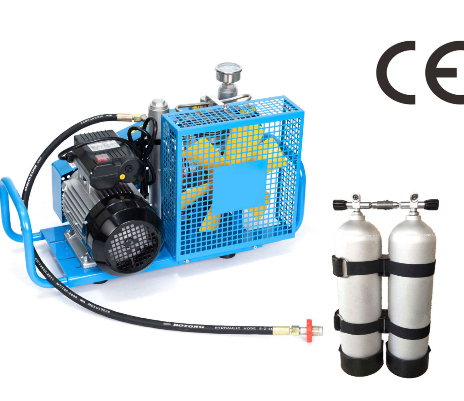 High Pressure Compressed Air Compressor 300bar 100L Portable Diving air tank special supply