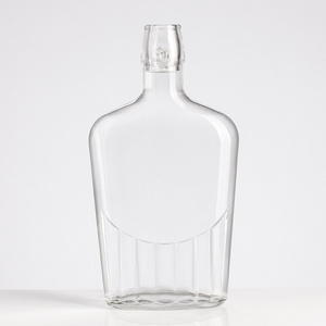 500ml Custom Clear Glass Vodka Liquor Swing Top Bottles Wholesale