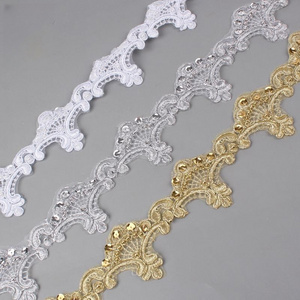 New DIY6.0 cm wide lace beaded home textile bedding lace tablecloth skirt hem