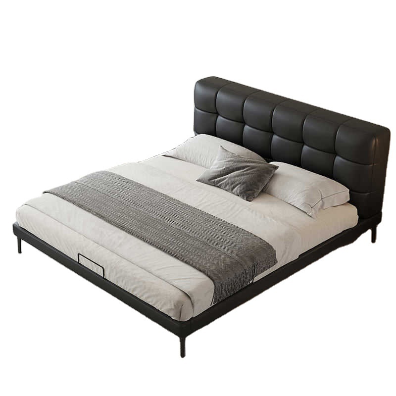 ODM Cream velvet tuftedEuropean Designs double king queen size modern furniture designer frame full hotel wood bed