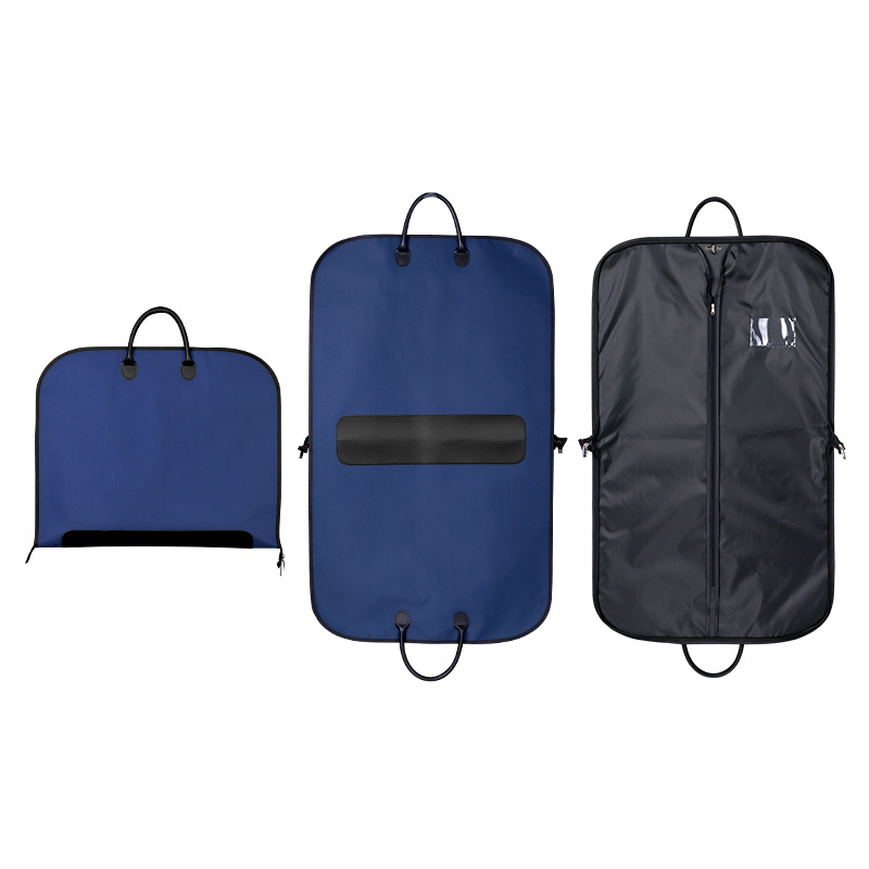 Customized High Quality Suit Logo Wholesale  personnaliser multiple suit bag  Waterproof Garment Bags With Leather Handle