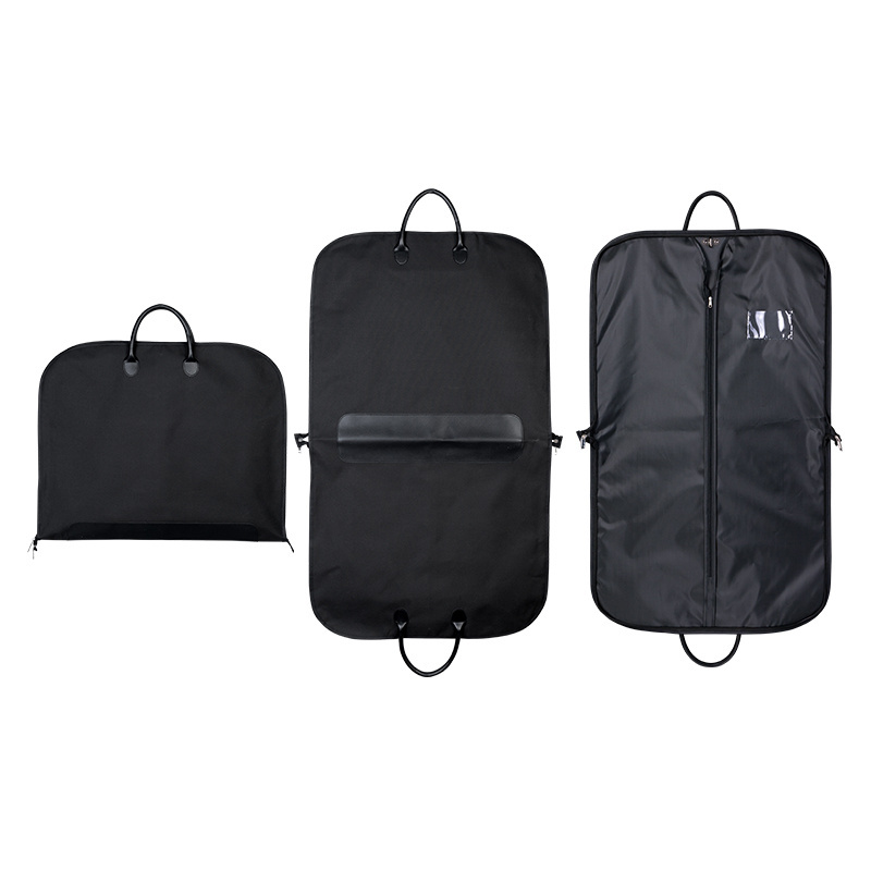 Customized High Quality Suit Logo Wholesale  personnaliser multiple suit bag  Waterproof Garment Bags With Leather Handle