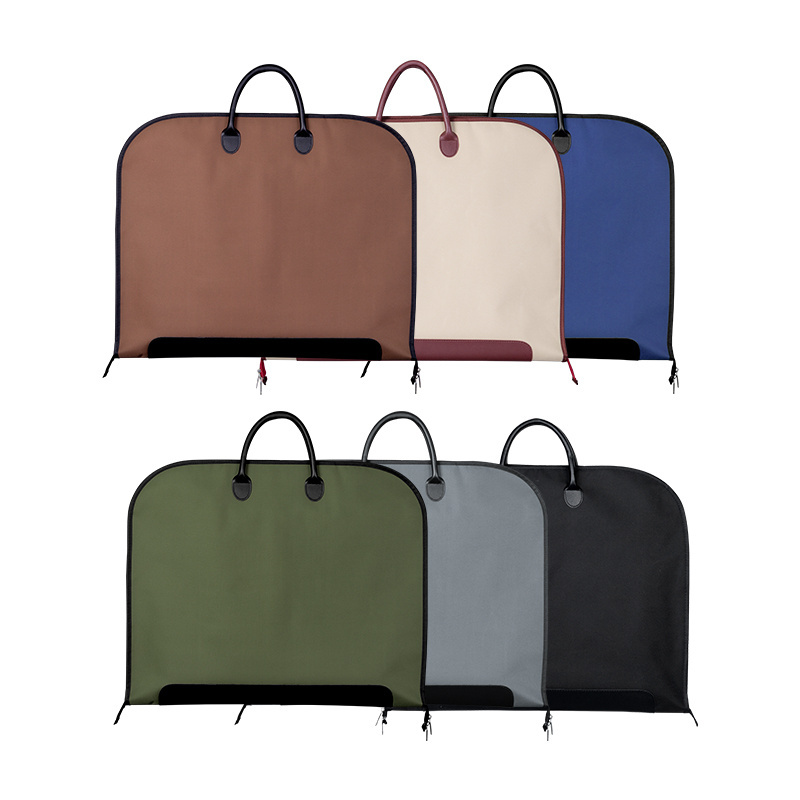 Customized High Quality Suit Logo Wholesale  personnaliser multiple suit bag  Waterproof Garment Bags With Leather Handle